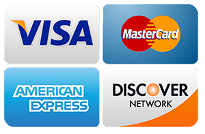 We Accept Visa | Mastercard | American Express | Discover